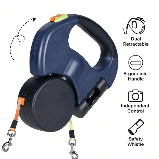 Dual Retractable Leash.